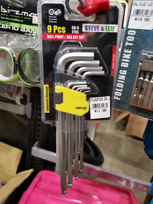 SNL - 9 PIECE BALL POINT HEX KEY LONG