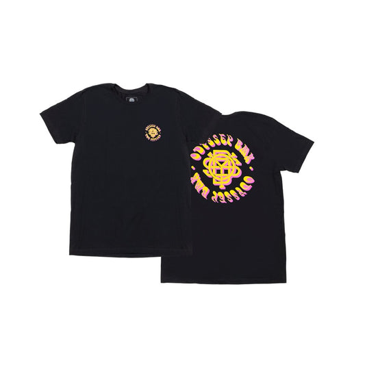 ODYSSEY - BETHEL TEE BLACK WITH YELLOW PINK FADE