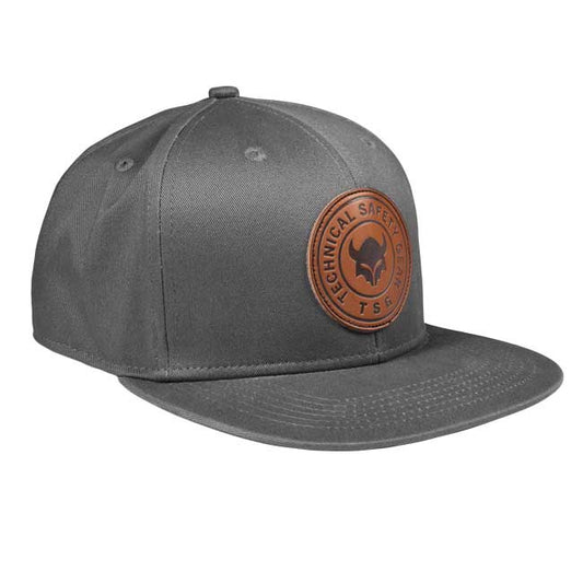 TSG - SNAPBACK CAP GREY LEATHER LABEL